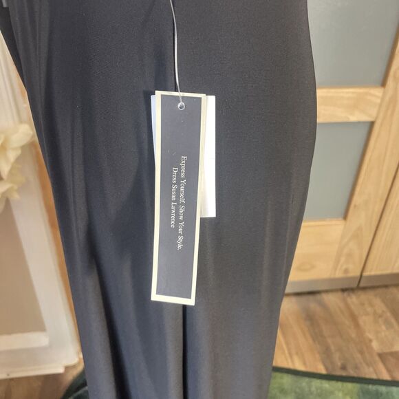 Susan Lawrence Capris Wide Leg Size Small Womens Black Dress Pull On Pants - Picture 5 of 7